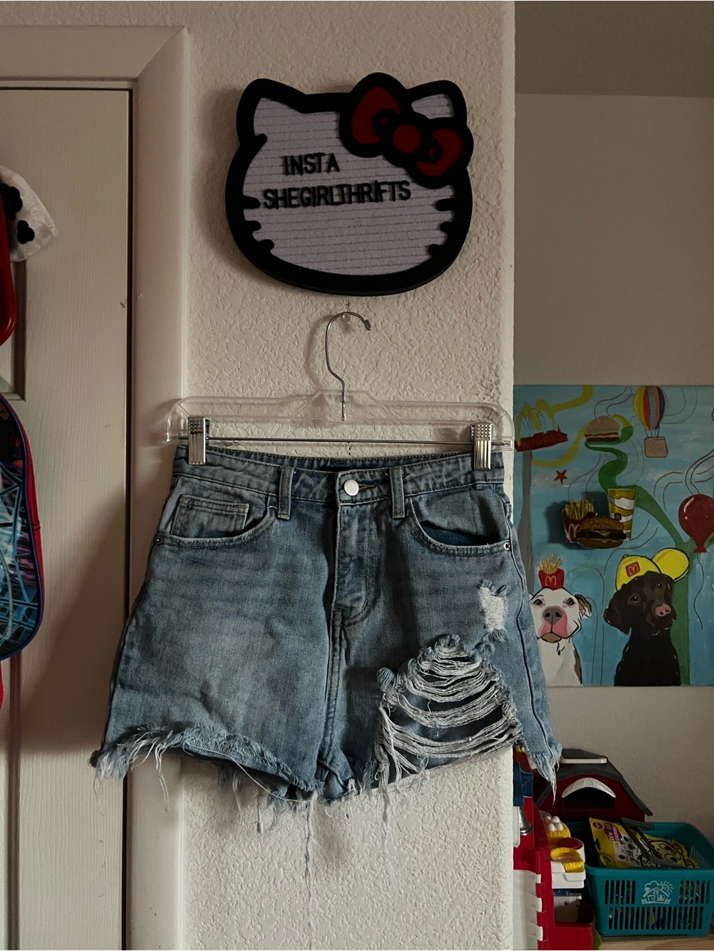 PLT jean shorts